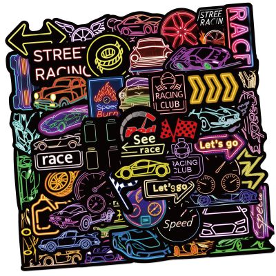 50 Race Car Stickers
