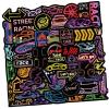 50 Race Car Stickers view 1