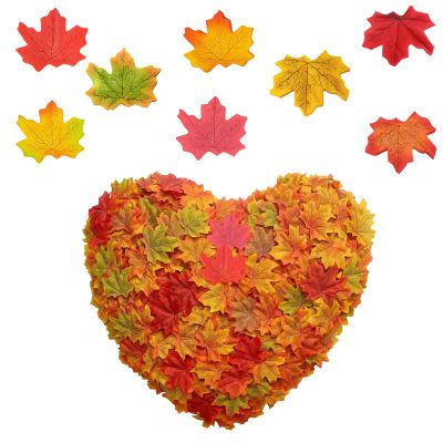Autumn Leaves Decor, 400 Artificial Leaves, 8 Color Mix