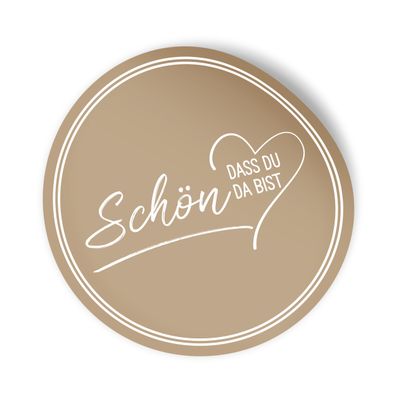 itenga 24x Round Stickers 4cm - Glad You're Here (V2)