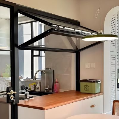 Folding Sliding Window with Lock, Aluminum Frame and Tempered Glass