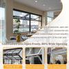 Folding Sliding Window with Lock, Aluminum Frame and Tempered Glass view 4