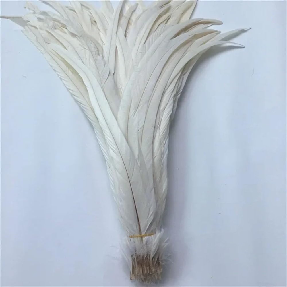 Black Rooster Feathers, 40–45 cm, Long Feathers for Crafts, Wedding Décor, DIY, Wei, 20 Pieces