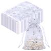 BORISCA 110 Pack 13x18 cm White Organza Bags view 1