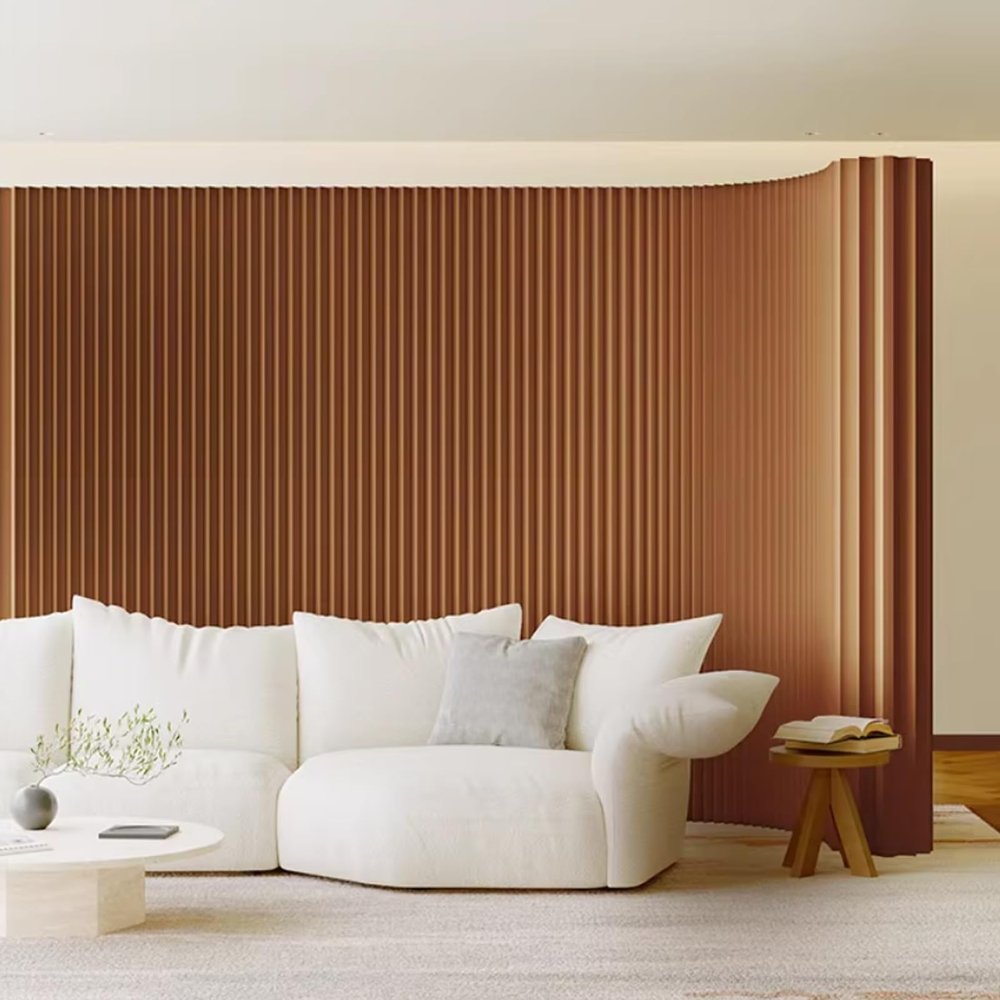 Yidlkecqey Folding Paper Room Divider, Brown, 150 x 35 x 200 cm