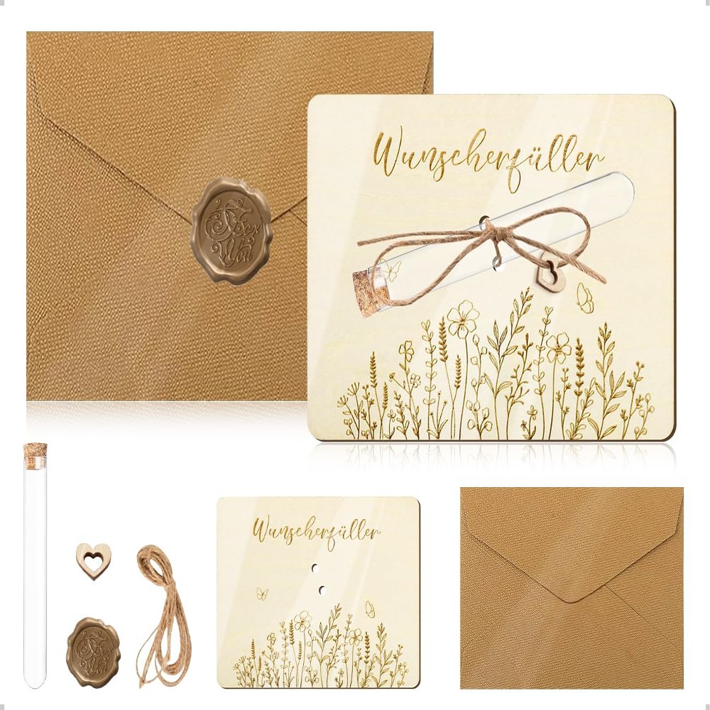 AOYEGIC Wish Fillers Creative Wooden Card Set