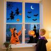 Halloween Window Stickers - Witch Bats Castle view 3