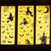 Halloween Window Stickers - Witch Bats Castle view 4