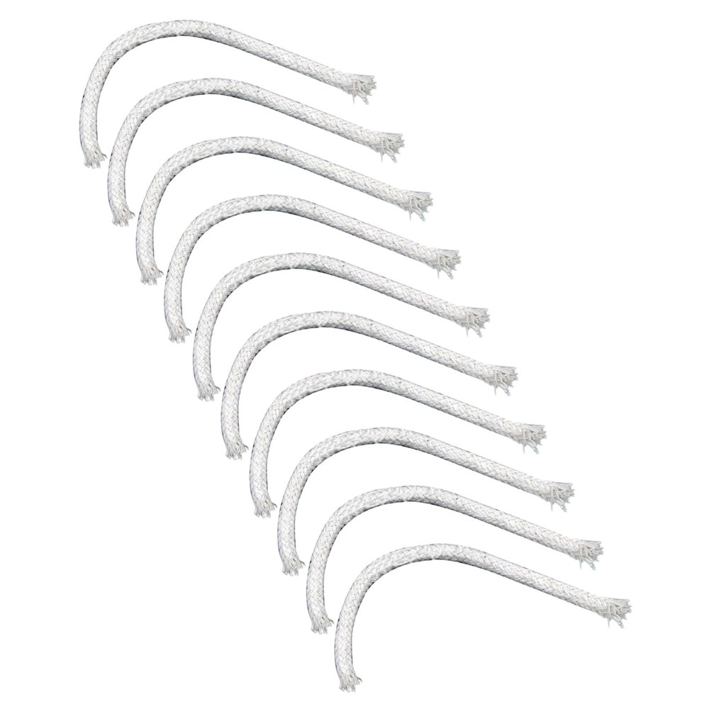 10 Pack Round Braided Cotton Wicks for Lamps, 15 cm