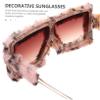 Halloween Party Sunglasses for Women, Furry Lightweight Cat-Eye view 3