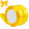 qingmeng Yellow Satin Ribbon, 44m Gift Ribbon, 20mm view 1