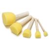 5-Piece Foam Brush Set with Wooden Handle view 1