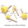 5-Piece Foam Brush Set with Wooden Handle view 4