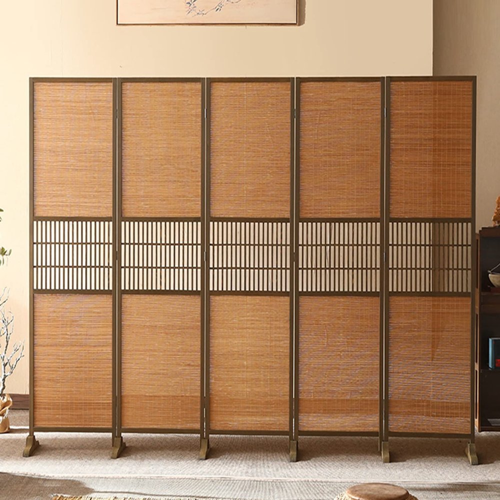 Folding Bamboo Room Divider, 200 cm Tall, Privacy Screen