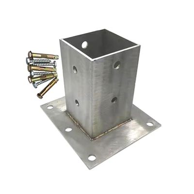 Square Stainless Steel Post Base with Hardware