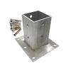 Square Stainless Steel Post Base with Hardware view 1