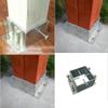 Square Stainless Steel Post Base with Hardware view 3