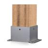 Square Stainless Steel Post Base with Hardware view 4