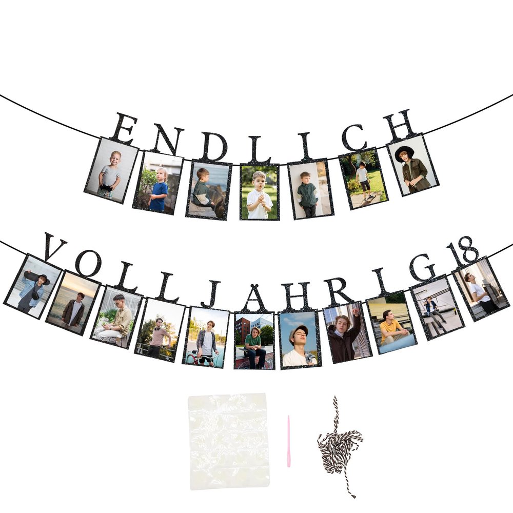 ALLY-MAGIC 18th Birthday Decoration Garland