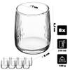 KADAX Water Glasses 310 ml, Set of 8, Elegant Ribbed Glasses (Mia) view 2