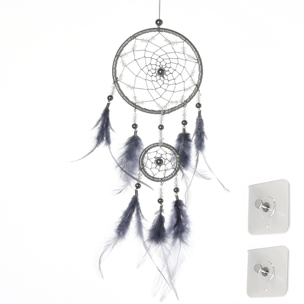 YGCQFH Small Dreamcatcher with Beads & Feathers