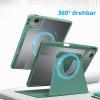 idudao Case for Lenovo Idea Tab 11-inch TB336FU, 360° Rotating Cover with Stylus Holder, Dark Green view 2
