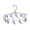 AD-BCrbgen Plastic Sock Hanger for Drying, Foldable Sock Drying Rack with Clips, Blue view 1