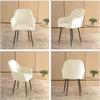 ZUOZHE Stretch Dining Chair Covers with Arms, Washable Non-Slip Slipcovers, White, 6-Piece view 4