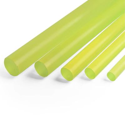 1 Pc 2000 mm Translucent Yellow Polyurethane Rod for DIY Projects, Shock-Absorbing Seals, 1–10 mm Diameter (6 mm Dia.)