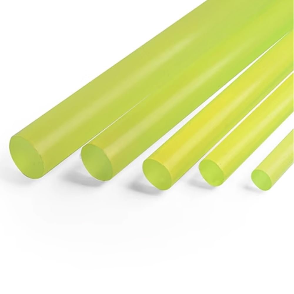 1 Pc 2000 mm Translucent Yellow Polyurethane Rod for DIY Projects, Shock-Absorbing Seals, 1–10 mm Diameter (6 mm Dia.)