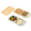 Misichao Snack Containers with 2 Compartments and Lid, Reusable Spice Containers, Dip Sauce Holders, Small Food Containers for Work, School, Travel, 2 Pack view 1