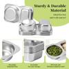 Misichao Snack Containers with 2 Compartments and Lid, Reusable Spice Containers, Dip Sauce Holders, Small Food Containers for Work, School, Travel, 2 Pack view 3