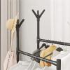 Adjustable Freestanding Double-Rail Clothes Rack, White view 4