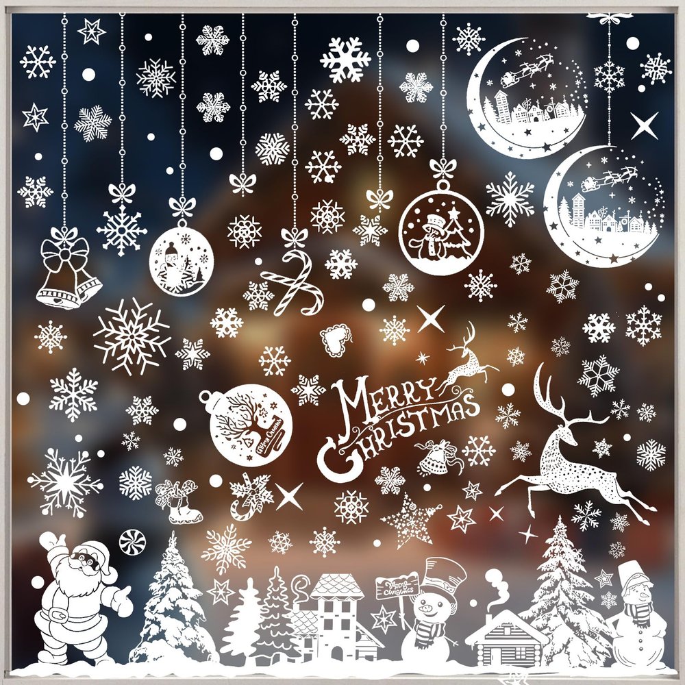 462 Christmas Window Stickers - Reusable