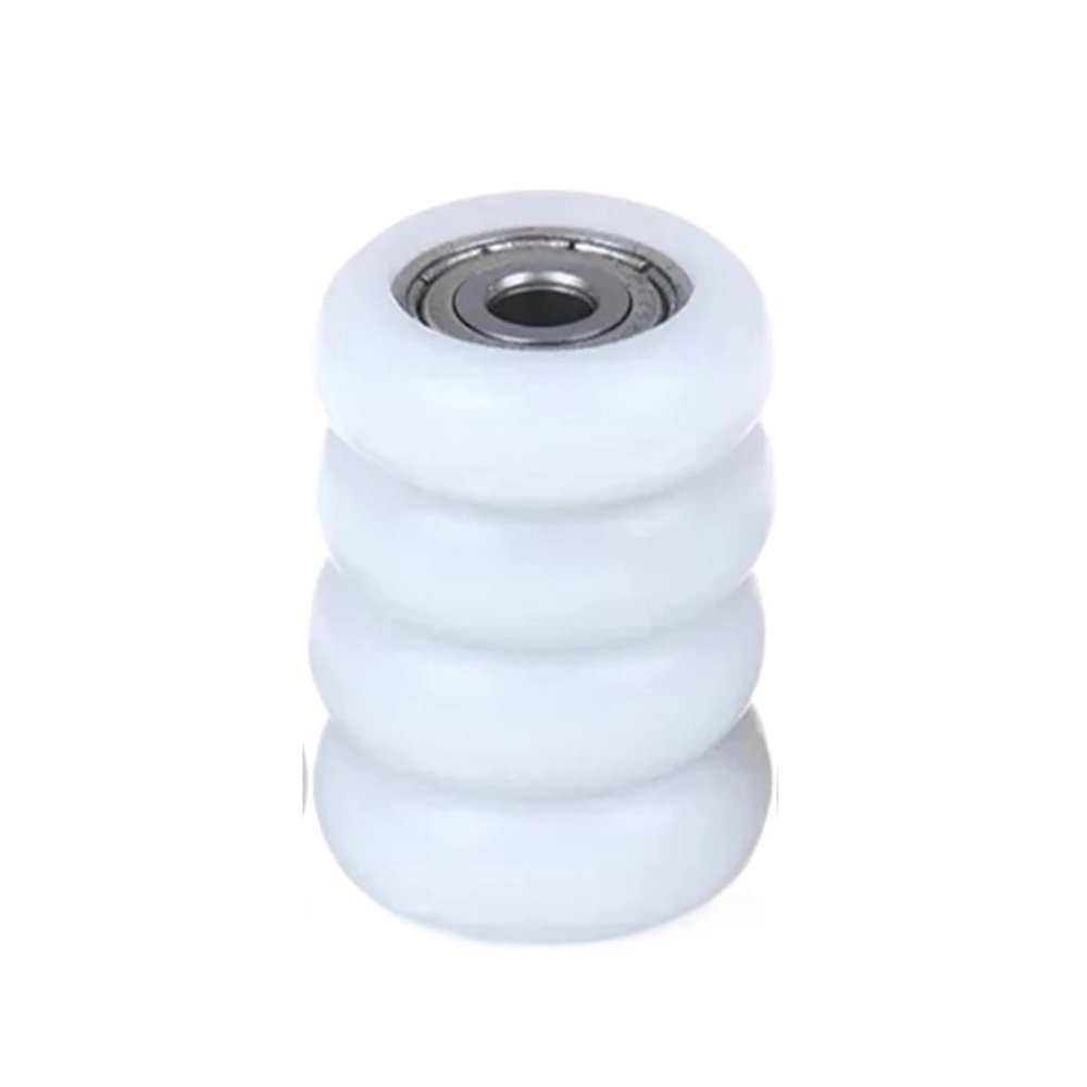 10-Pack Shower Door Roller Replacements, White, 19–25 mm Wheel Diameter, for Household Shower Enclosures (19 mm)