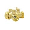 Brass 2-Way Y Garden Hose Splitter with Ball Valves view 3