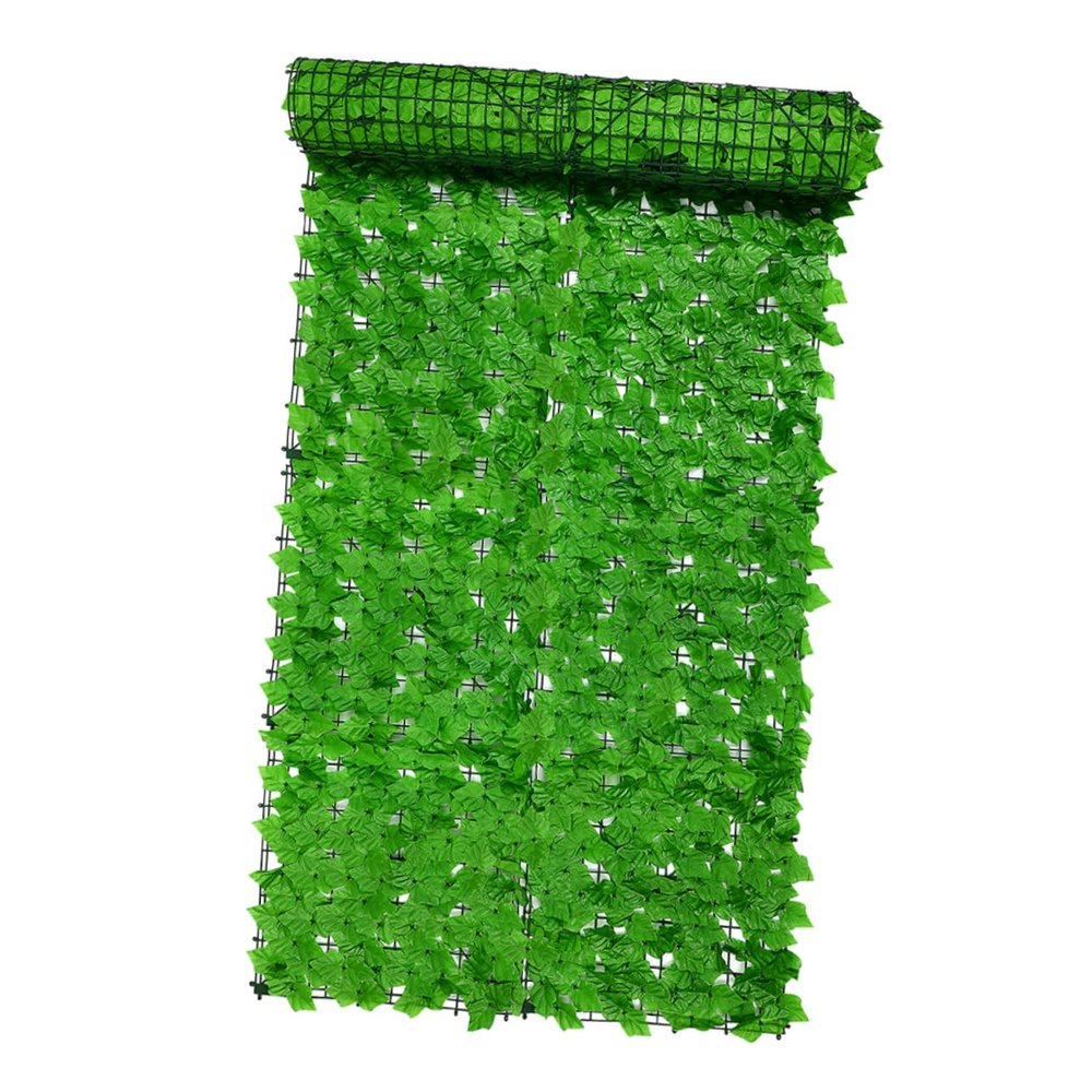 Abaodam Artificial Plastic Leaf Privacy Screen, Green Leaf Fence for Balcony and Garden