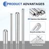 sourcing map 30-Piece 304 Stainless Steel Dowel Pins, 3 x 8 mm view 3