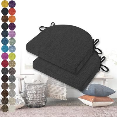 2-Pack U-Shaped Chair Cushions with Ties, Non-Slip, Washable, Color 3, 43 x 42 x 33 x 3 cm