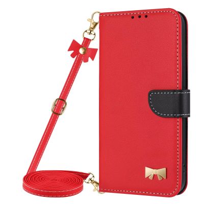 Belzsxy Armor Flip Case for Xiaomi Poco F7 5G with Detachable Lanyard, Red