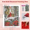 HEIBAGO Christmas 5D Diamond Painting, Cardinal Full Drill Set view 2