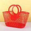Plastic Storage Basket, Portable Mesh Organizer (Green) view 3