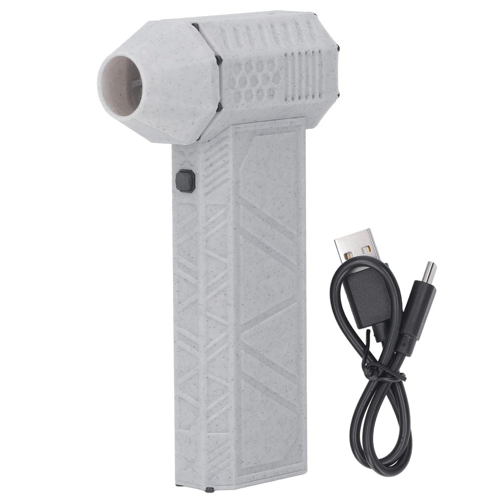 ViaGasaFamido Compressed Air Duster Mini Blower Fan, 120,000 RPM, Cordless Electric Jet Dryer for Computer Keyboards, Home, Outdoors, and Cars (White)