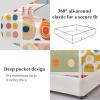 Fitted Sheet 200 x 200 cm, Vector Art Graphic Mesh Pattern, Microfiber, Fits Mattresses up to 30 cm, Soft, Colorful view 4