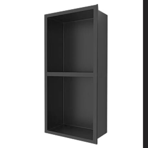 Stainless Steel Recessed Shower Shelf, Black