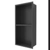 Stainless Steel Recessed Shower Shelf, Black view 1