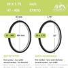 Red 20 x 1.75 (47-406) Bicycle Tire with Black Inner Tube view 3