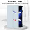 CAUHENYEE Case for Lenovo Idea Tab 11", [3-Layer Protection] Shockproof, Magnetic Closure, Transparent Back, Slim Protective Cover with Sleep Function & Folding Stand, Blue view 2