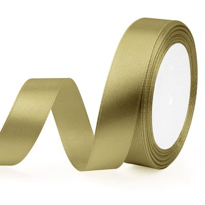 Champagne Gold Satin Ribbon 20mm, 23m