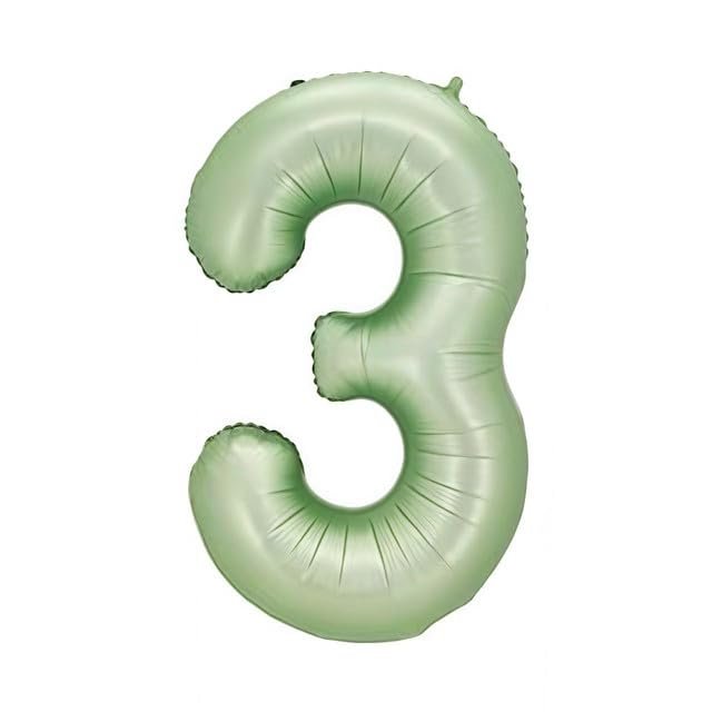 Sanu Belle Olive Green Number 3 Balloon